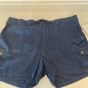 Susina Linen Navy Shorts NWT XL